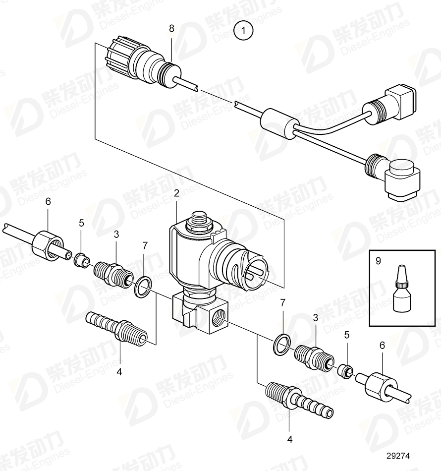 volvo penta Wiring harness 22071229 Drawing volvo penta Wiring harness 22071229 Drawing